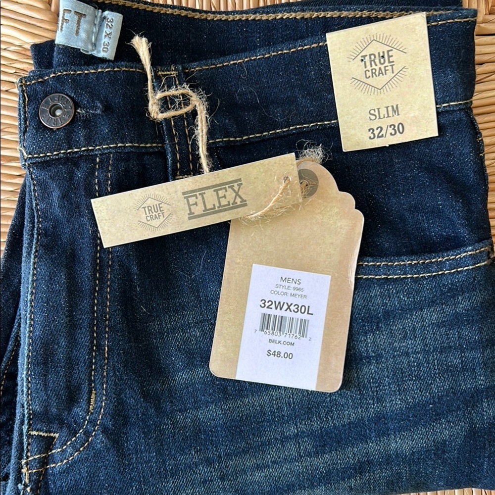 True Craft Flex Slim Jeans in Dark Indigo